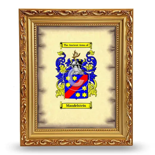 Mandelstein Coat of Arms Framed - Gold