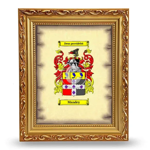 Mandey Coat of Arms Framed - Gold