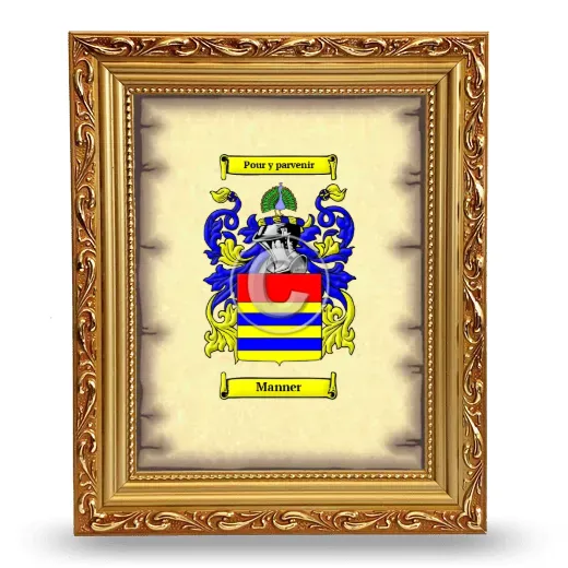 Manner Coat of Arms Framed - Gold