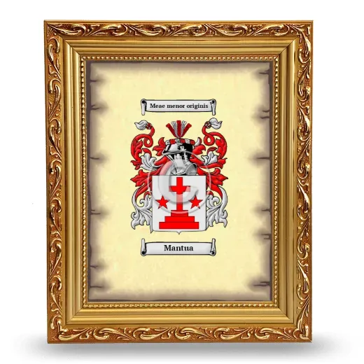 Mantua Coat of Arms Framed - Gold