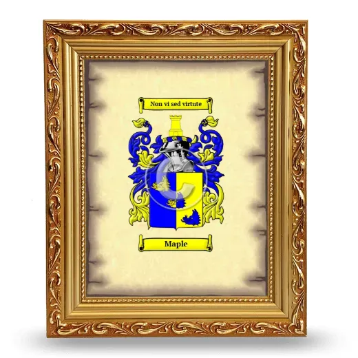 Maple Coat of Arms Framed - Gold