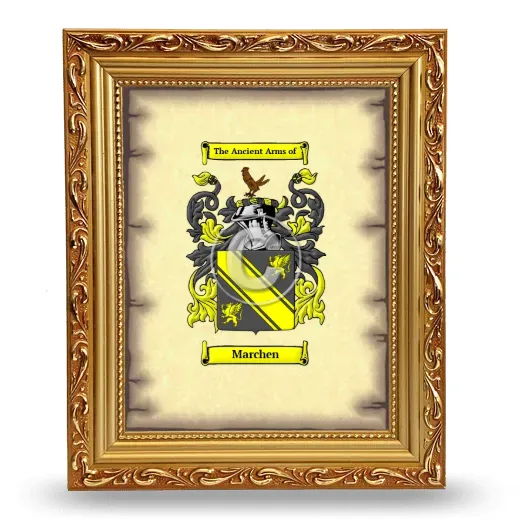 Marchen Coat of Arms Framed - Gold