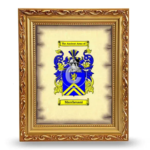 Marchesani Coat of Arms Framed - Gold