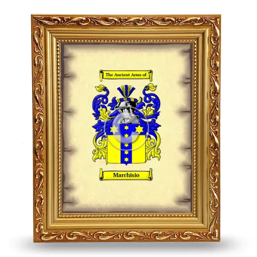 Marchisio Coat of Arms Framed - Gold