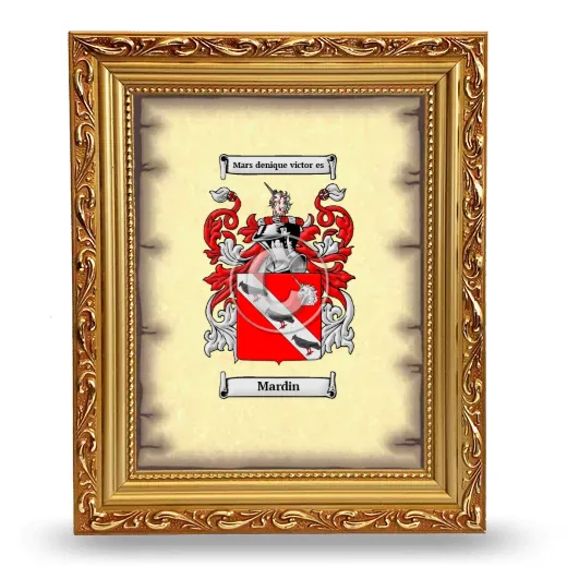 Mardin Coat of Arms Framed - Gold
