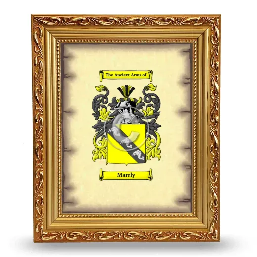 Marely Coat of Arms Framed - Gold