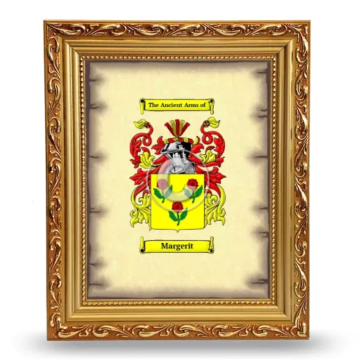 Margerit Coat of Arms Framed - Gold