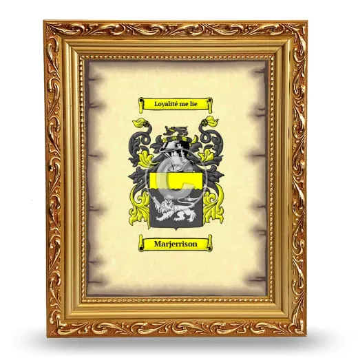 Marjerrison Coat of Arms Framed - Gold