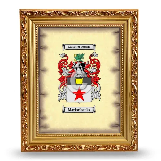 Marjoribanks Coat of Arms Framed - Gold