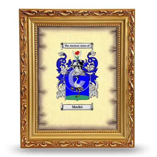 Markó Coat of Arms Framed - Gold