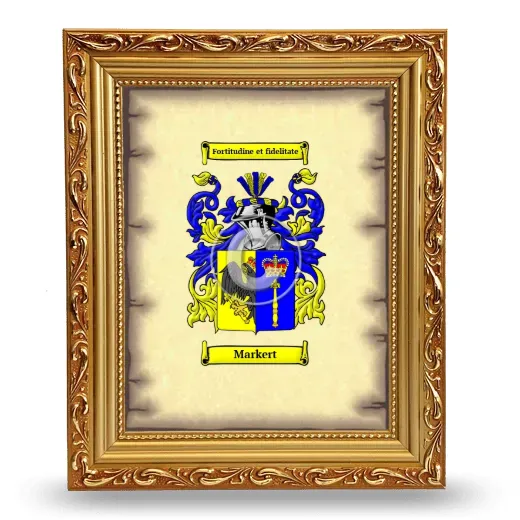 Markert Coat of Arms Framed - Gold