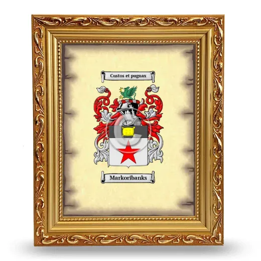 Markoribanks Coat of Arms Framed - Gold
