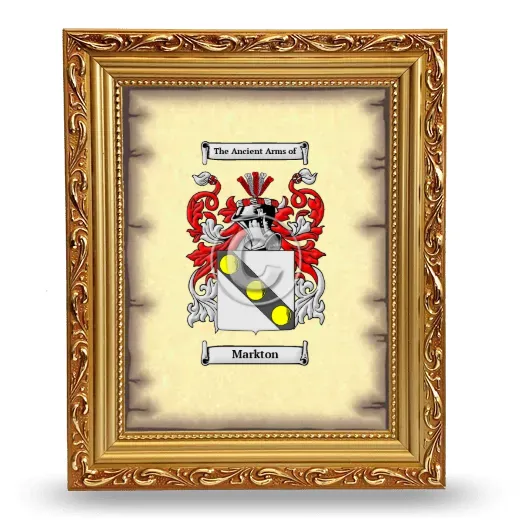 Markton Coat of Arms Framed - Gold