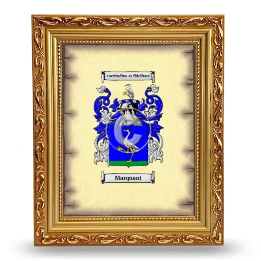 Marquant Coat of Arms Framed - Gold