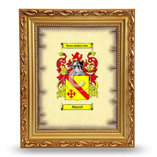 Marrel Coat of Arms Framed - Gold
