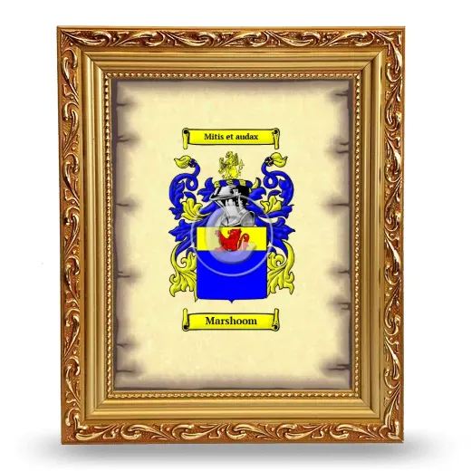 Marshoom Coat of Arms Framed - Gold