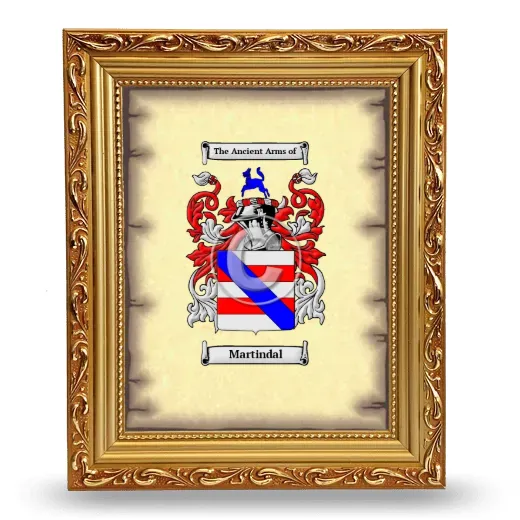 Martindal Coat of Arms Framed - Gold