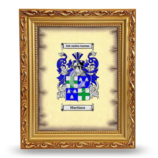 Martinea Coat of Arms Framed - Gold