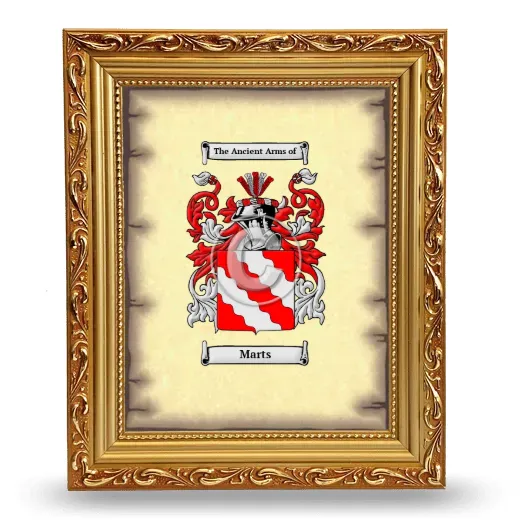 Marts Coat of Arms Framed - Gold
