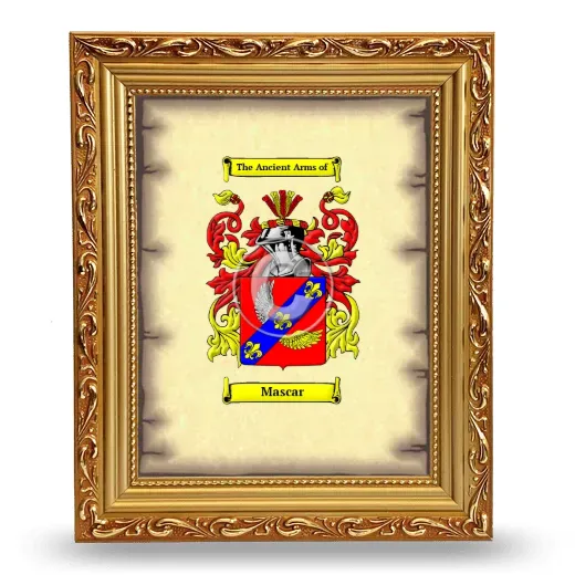 Mascar Coat of Arms Framed - Gold
