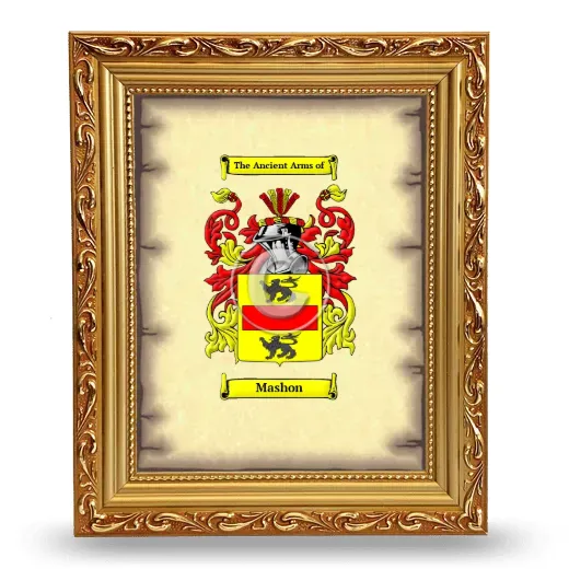 Mashon Coat of Arms Framed - Gold