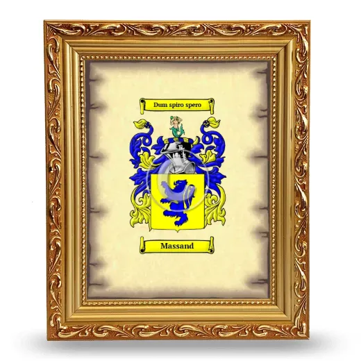 Massand Coat of Arms Framed - Gold
