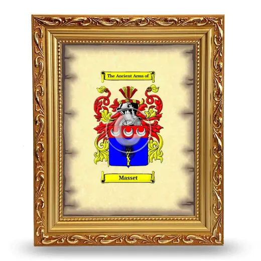 Masset Coat of Arms Framed - Gold