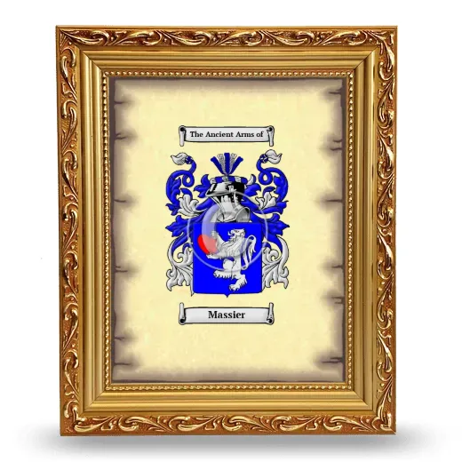 Massier Coat of Arms Framed - Gold