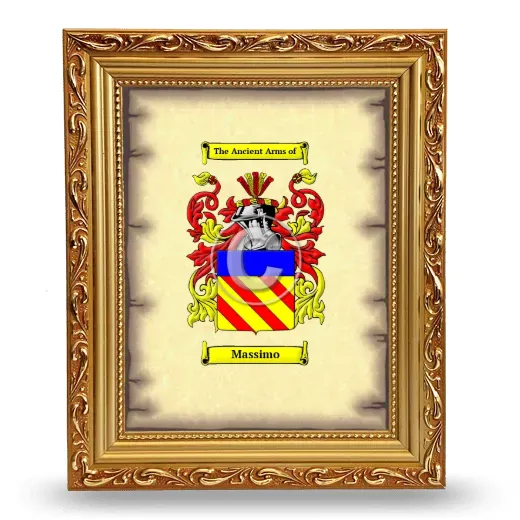 Massimo Coat of Arms Framed - Gold