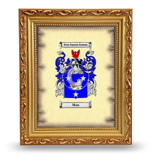 Mau Coat of Arms Framed - Gold
