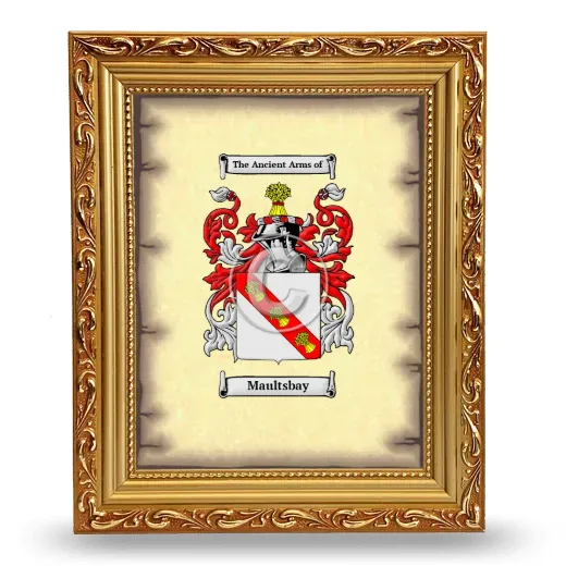 Maultsbay Coat of Arms Framed - Gold