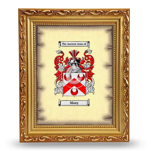 Maxy Coat of Arms Framed - Gold