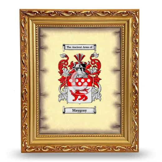 Maygray Coat of Arms Framed - Gold