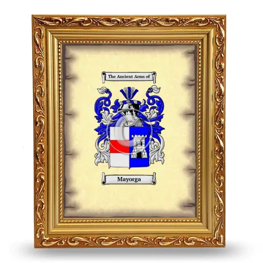 Mayorga Coat of Arms Framed - Gold