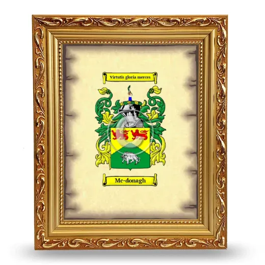Mc-donagh Coat of Arms Framed - Gold
