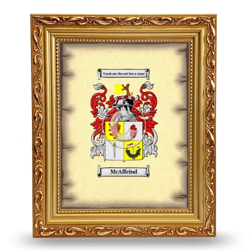 McAffeind Coat of Arms Framed - Gold