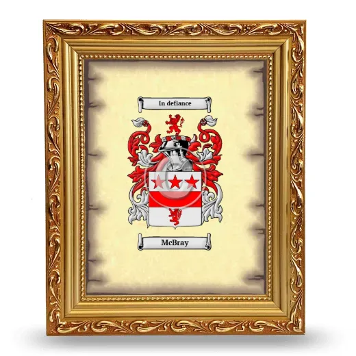 McBray Coat of Arms Framed - Gold
