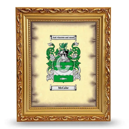 McCabe Coat of Arms Framed - Gold