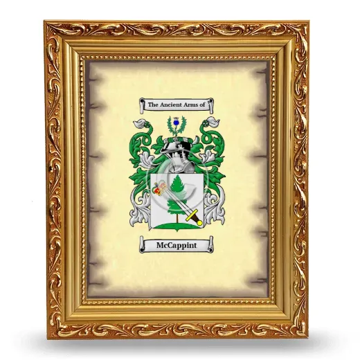 McCappint Coat of Arms Framed - Gold