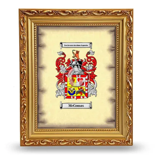 McComas Coat of Arms Framed - Gold