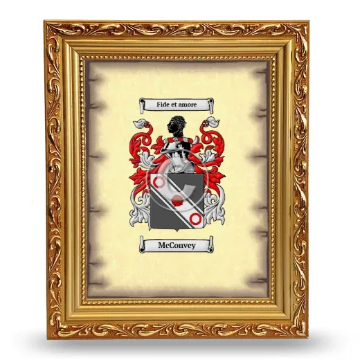 McConvey Coat of Arms Framed - Gold