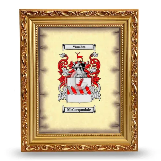 McCorquodale Coat of Arms Framed - Gold