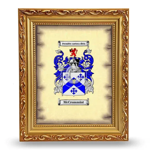 McCrummint Coat of Arms Framed - Gold