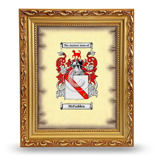 McFadden Coat of Arms Framed - Gold