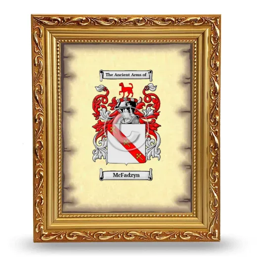 McFadzyn Coat of Arms Framed - Gold