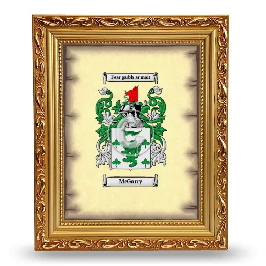 McGarry Coat of Arms Framed - Gold