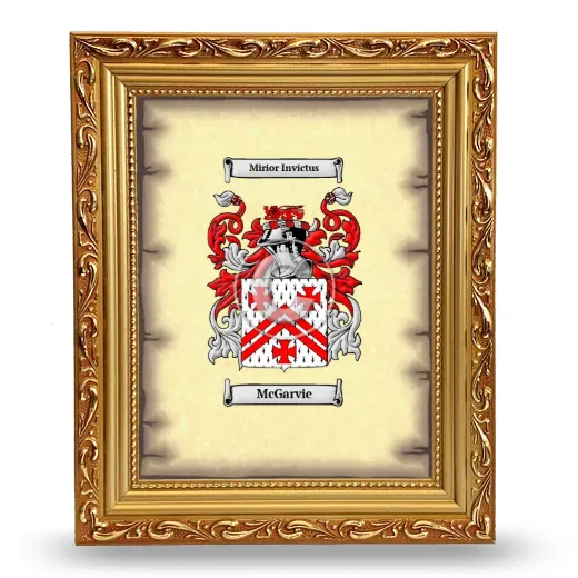 McGarvie Coat of Arms Framed - Gold