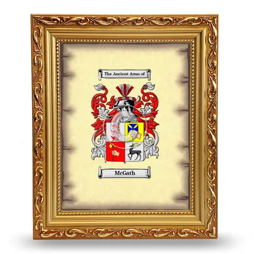 McGath Coat of Arms Framed - Gold