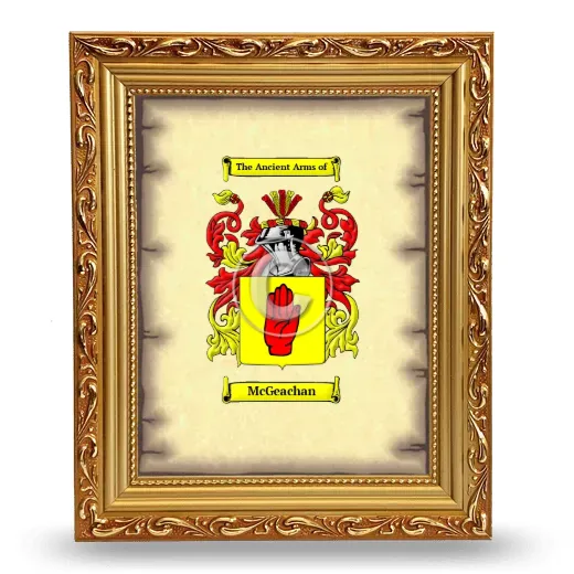 McGeachan Coat of Arms Framed - Gold