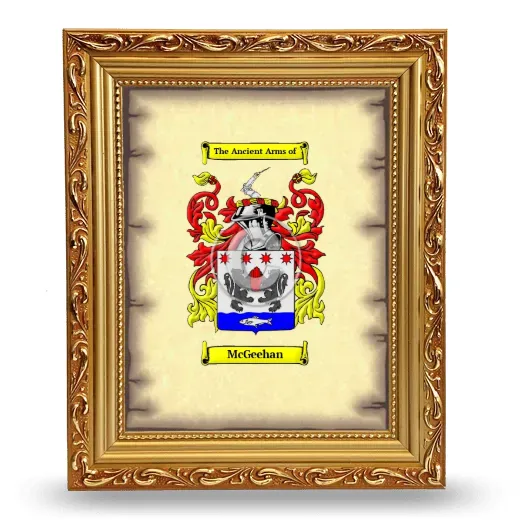McGeehan Coat of Arms Framed - Gold